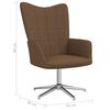 vidaXL Chaise de relaxation Marron Tissu