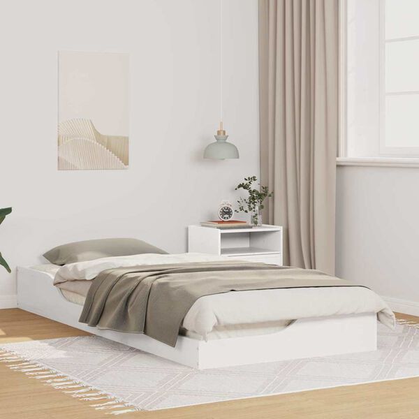 vidaXL Cadre de lit Blanc 80 x 210 cm Pin massif