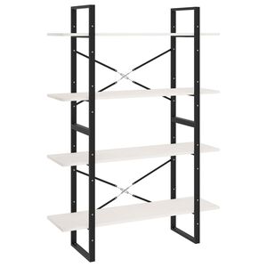 vidaXL Biblioth&egrave;que &agrave; 4 niveaux Blanc 100x30x140 cm Bois de pin massif