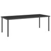 vidaXL Table &agrave; d&icirc;ner d'ext&eacute;rieur Anthracite 220x90x75cm Acier et verre