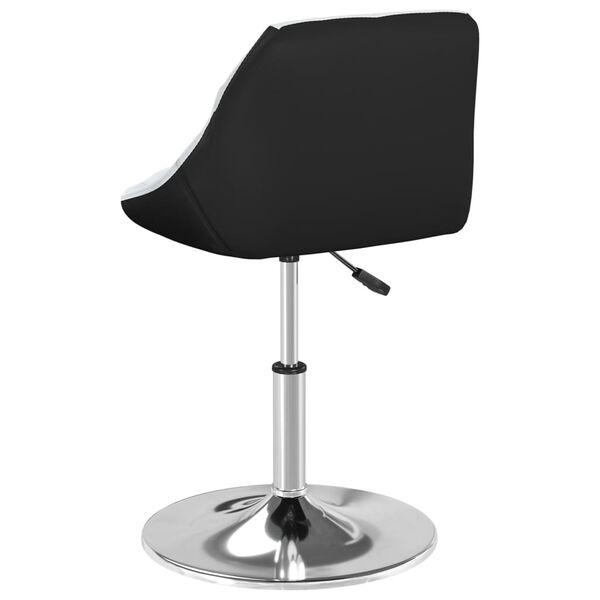 vidaXL Chaise de salle &agrave; manger Blanc et noir Similicuir