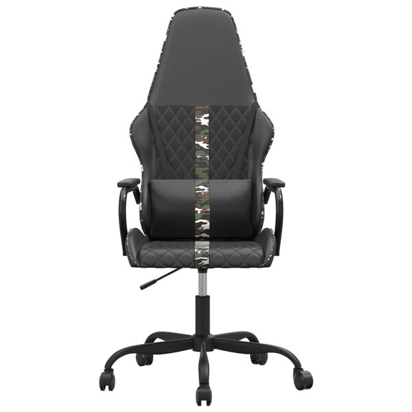 vidaXL Chaise de jeu Noir et camouflage Similicuir