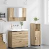 vidaXL Ensemble de mobilier de salle de bain 3 pcs Ch&ecirc;ne Sonoma