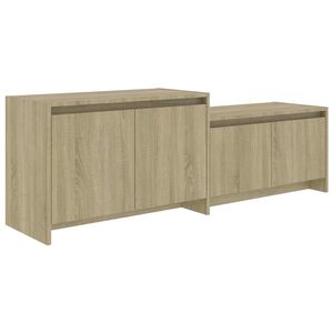vidaXL Meuble TV Ch&ecirc;ne sonoma 146,5x35x50 cm Bois d'ing&eacute;nierie
