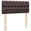 vidaXL Lit ottoman avec matelas marron fonc&eacute; 120x200 cm tissu