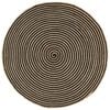 vidaXL Tapis fait &agrave; la main Jute avec design de spirale Noir 90 cm