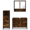 vidaXL Ensemble de meubles de salle de bain 3 pcs Ch&ecirc;ne fum&eacute;