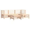 vidaXL Salon de jardin 5 pcs avec coussins bois massif