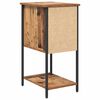 vidaXL Cabinet de chevet avec tiroir 2 pcs Bois ancien 32 x 42 x 70 cm