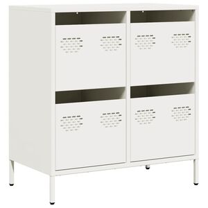 vidaXL Buffet blanc 68x39x73,5 cm acier lamin&eacute; &agrave; froid