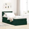 vidaXL Cadre de lit ottoman avec matelas vert fonc&eacute; 90x190 cm velours