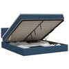 vidaXL Lit ottoman avec matelas Bleu 180 x 200 cm Tissu