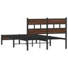 vidaXL Cadre de lit sans matelas ch&ecirc;ne marron 120x190 cm
