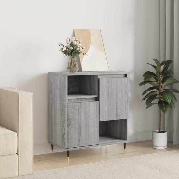 vidaXL Buffet Sonoma gris 60x35x70 cm Bois d'ing&eacute;nierie