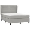 vidaXL Sommier &agrave; lattes de lit avec matelas Gris clair 140x190cm Tissu