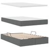 vidaXL Lit avec rangement et matelas Gris fonc&eacute; 120 x 200 cm Polyester