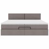 VidaXL Cadre de lit ottoman avec matelas taupe 200x200 cm tissu