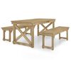 vidaXL Ensemble &agrave; manger de jardin 3 pcs Bois de pin impr&eacute;gn&eacute;