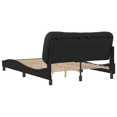 vidaXL Cadre de lit sans matelas noir 140x190 cm similicuir