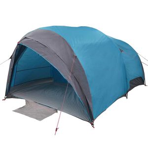 vidaXL Tente Tunnel avec toit Bleu 410 x 285 x 198 cm taffetas