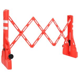 vidaXL Barri&egrave;re de circulation pliable Rouge 210x50x105 cm