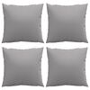 vidaXL Coussins de canap&eacute; lot de 4 gris 40x40 cm tissu