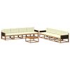 vidaXL Ensemble de canap&eacute;s d'ext&eacute;rieur 9 pcs Naturel et Cr&egrave;me