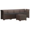 vidaXL Canap&eacute; de jardin 4 places avec coussins look rotin PP Marron
