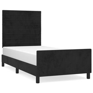 vidaXL Cadre de lit sans matelas noir 90x200 cm velours