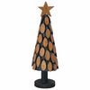 vidaXL Sapin de No&euml;l avec support Marron 61 cm Bois de teck solide