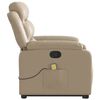 vidaXL Fauteuil inclinable de massage Cappuccino Similicuir