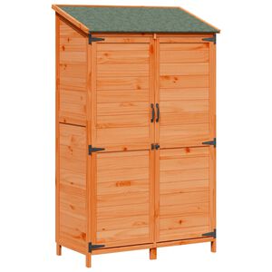 vidaXL Abri de jardin Marron 106,5 x 56 x 176 cm Bois de Sapin Massif