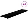 vidaXL Marches d'escalier 8 pcs brun-noir 120x30x2 cm ch&ecirc;ne massif
