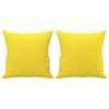 vidaXL Ensemble de canap&eacute;s 3 pcs avec coussins jaune clair tissu