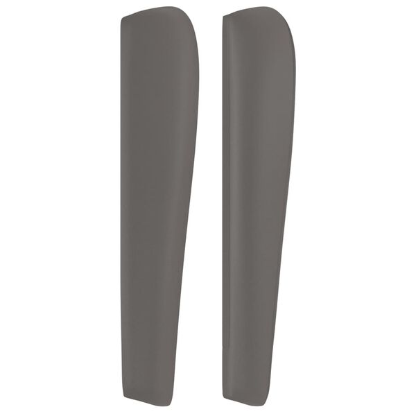 vidaXL T&ecirc;te de lit avec oreilles Gris 147x23x118/128 cm Similicuir