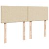 vidaXL Sommier &agrave; lattes de lit avec matelas Cr&egrave;me 160x200 cm Tissu