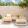 vidaXL Salon de jardin 5 pcs avec coussins bois massif