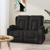 vidaXL Fauteuil inclinable et porte-gobelets 2 places noir similicuir
