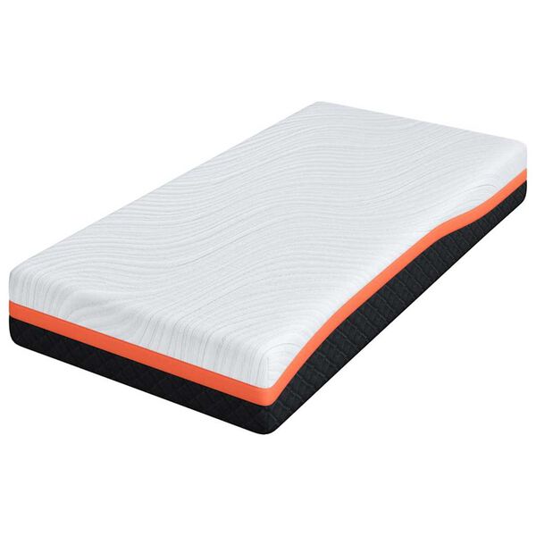 vidaXL Matelas Blanc et Noir 80 x 160 cm Tissu jacquard