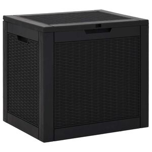 vidaXL Bo&icirc;te de stockage de jardin noir 55,5x43x53 cm polypropyl&egrave;ne