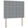 vidaXL Lit avec rangement et LED Gris clair 120 x 190 cm Polyester