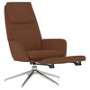 vidaXL Chaise de relaxation avec repose-pied Marron Tissu microfibre