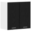 vidaXL Armoire suspendue avec &eacute;tag&egrave;re Lyon Ch&ecirc;ne noir 60 x 31 x 60 cm