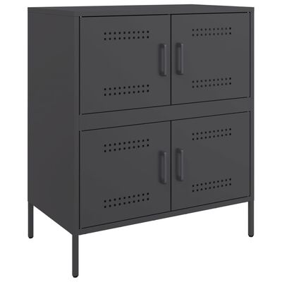 vidaXL Buffet noir 68x39x79 cm acier