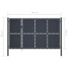 vidaXL Portail de jardin en acier 350 x 200 cm anthracite