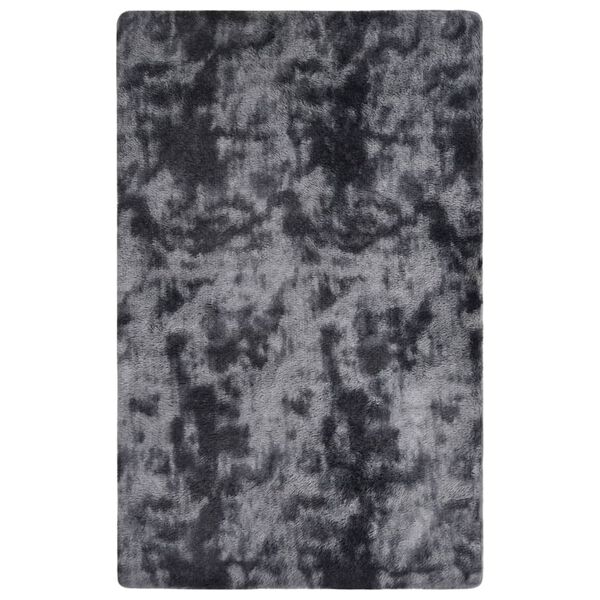 vidaXL Tapis &agrave; poils longs Anthracite 230x160 cm