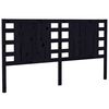vidaXL T&ecirc;te de lit Noir 141x4x100 cm Bois massif de pin