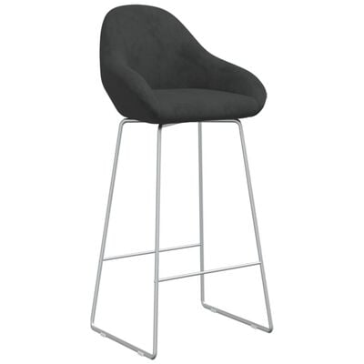 vidaXL Tabouret de bar Noir Velours