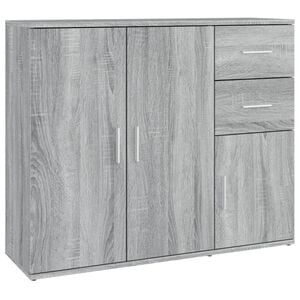 vidaXL Buffet Sonoma gris 91x29,5x75 cm Bois d'ing&eacute;nierie