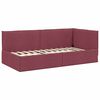 vidaXL Cadre de lit d'angle Rouge bordeaux 80 x 200 cm tissu